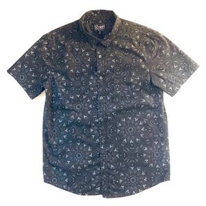 🚫SOLD Retrofit grey short sleeve button UP shirt